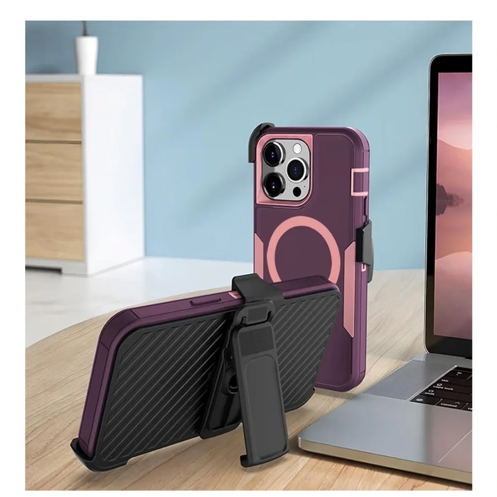 I Phone 16 Promax Cases Magnetic Double Protection Though Durable